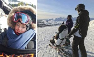 Emma har nyligen kommit hem från skidåkning i Åre tillsammans med pappa Robert. ”Vi kör både ski-cart och bi-skii. Med bi-ski blir det härliga carvingsvängar i backarna”