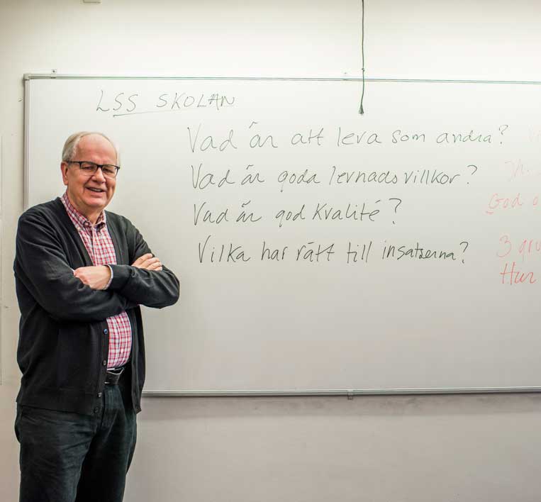 Harald Strand och LSS-skolan. Foto: Linnea Bengtsson
