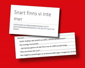Det är främst små idéburna anordnare som drabbats av försämrad assistansersättning. Men det finns också en risk för att de större anordnarna och koncernerna lämnar fältet om ersättningen blir för låg. Vem ska då ta hand om assistansen? frågar rapporten.