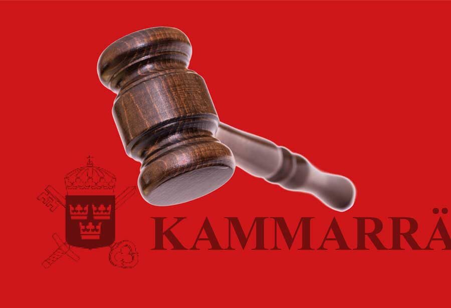 Collage med klubba och texten Kammarrätt