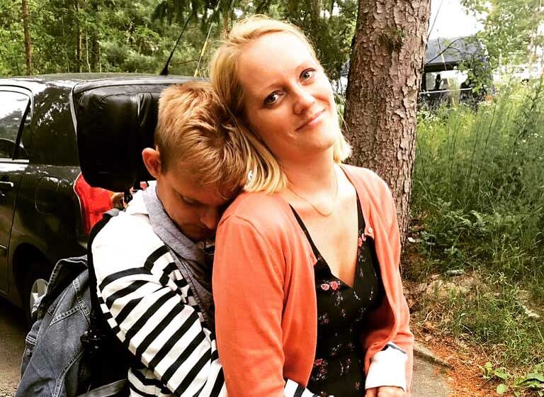 Jessica Lerner och hennes bror John. Foto: Privat.