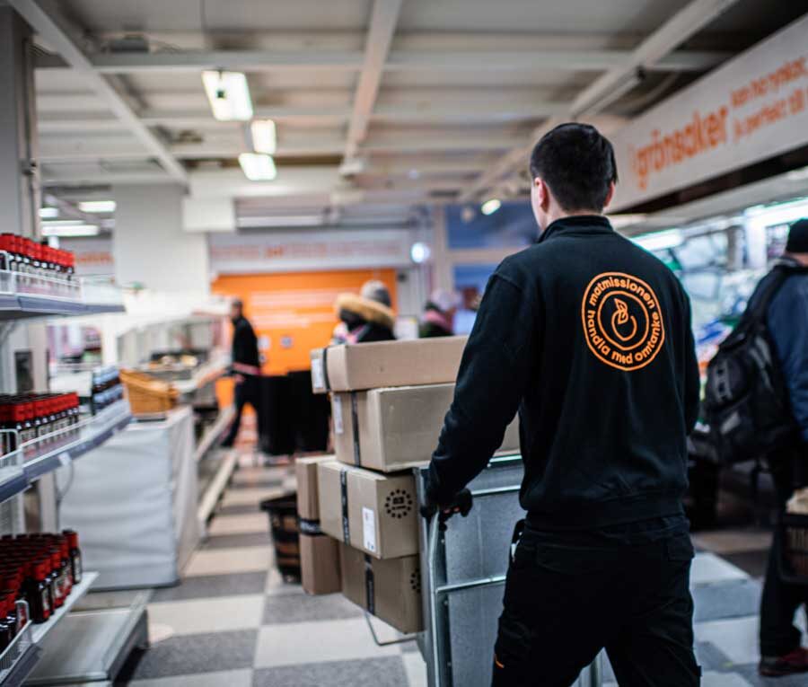 Matmissionens butik. Foto: Linnea Bengtsson