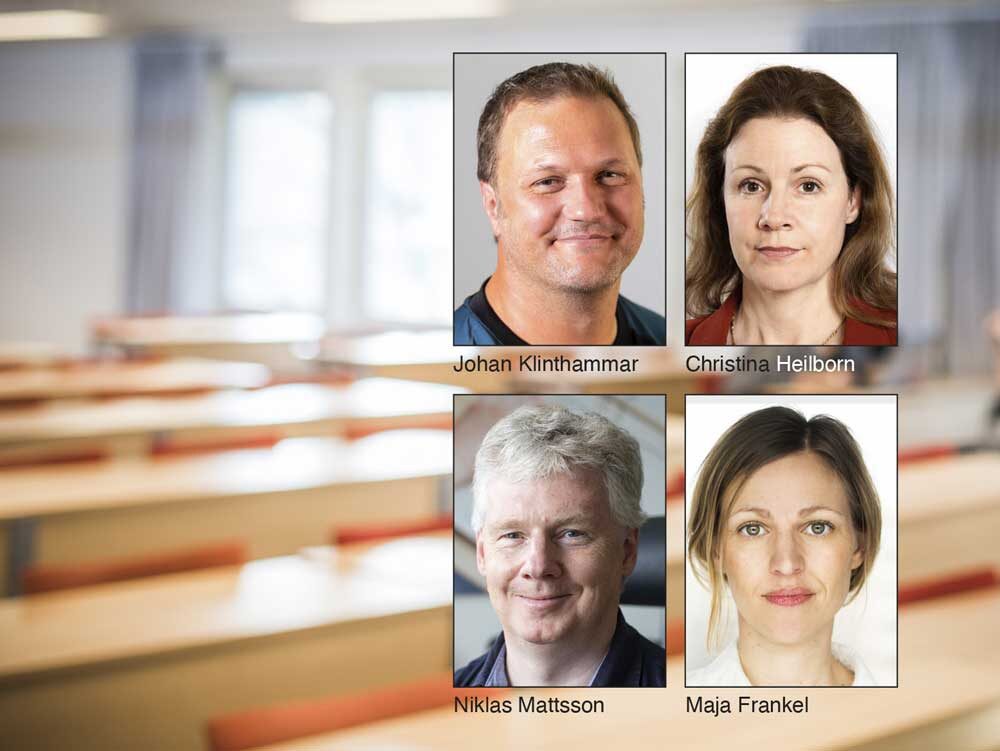Maja Frankel, Christina Heilborn, Johan Klinthammar och Niklas Mattsson