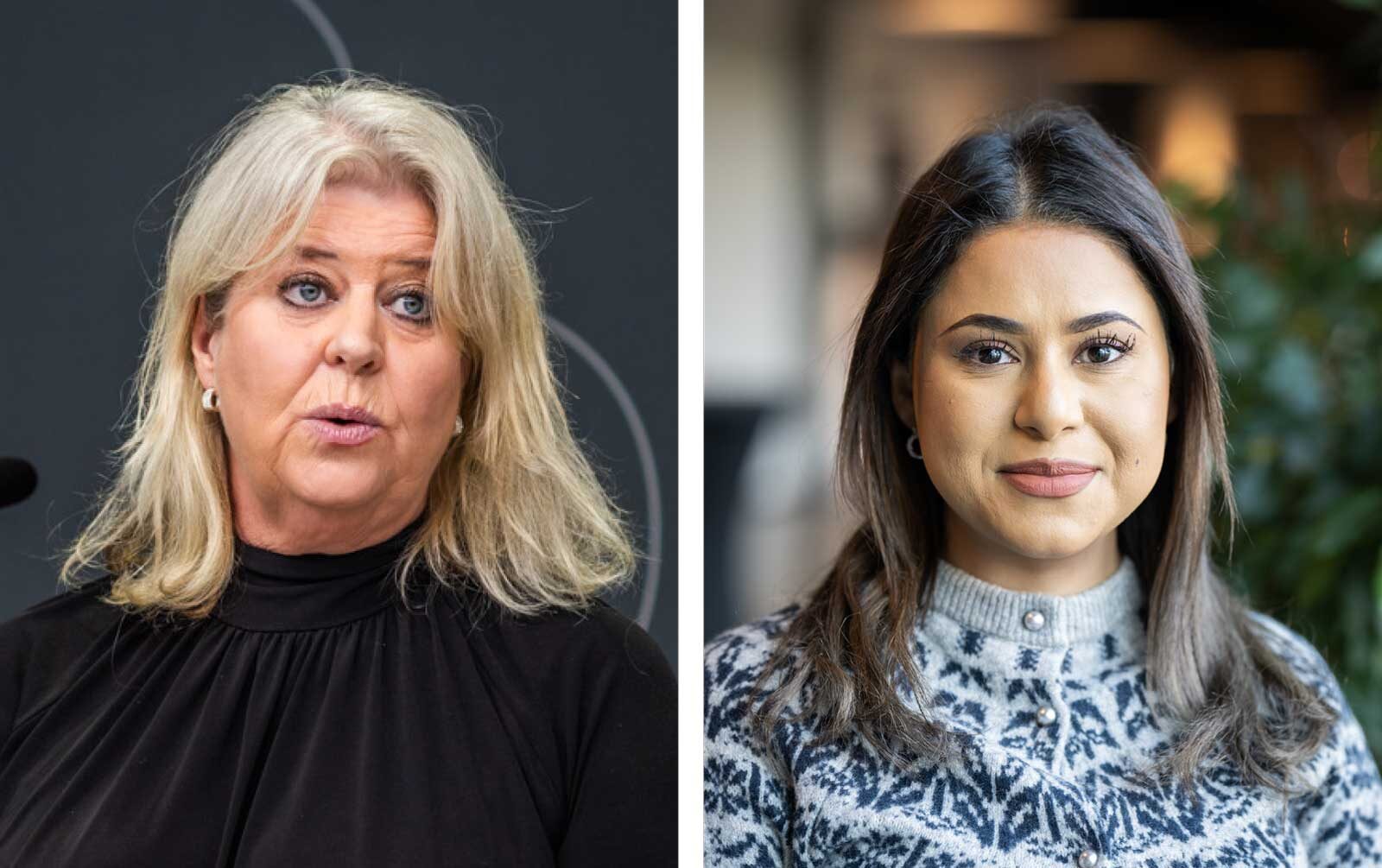 Camilla Waltersson Grönsvall (M) och Nadja Awad (V). Foton: Linnea Bengtsson.
