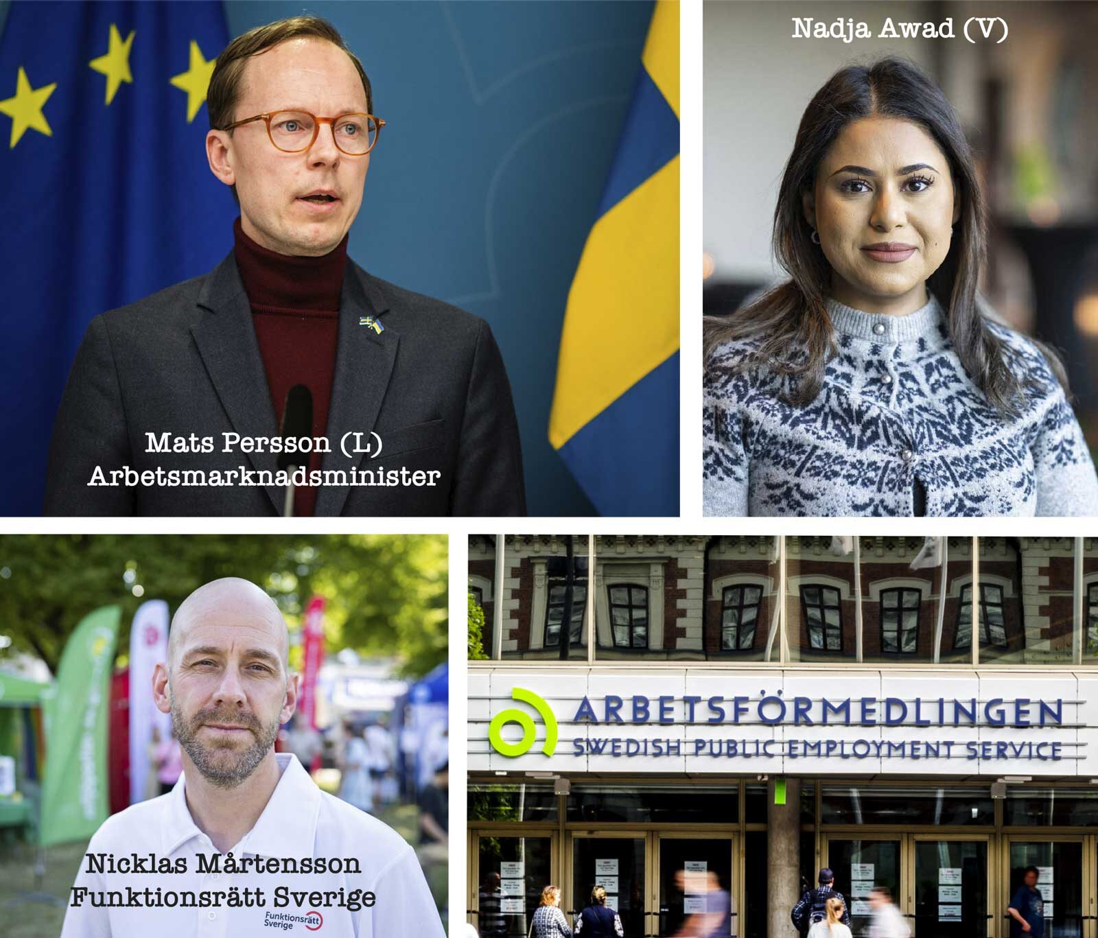 Mats Persson, Nadja Awad, Nicklas Mårtensson, Arbetsförmedlingen.