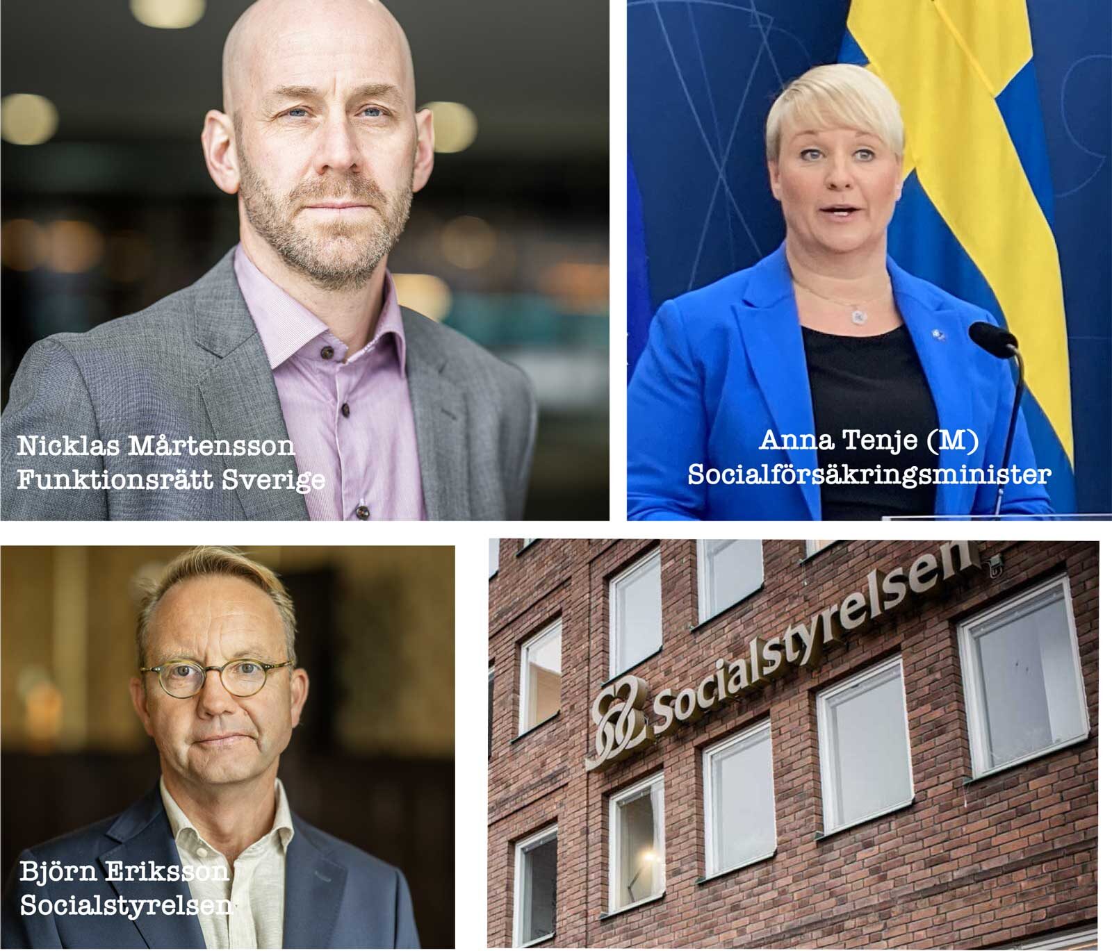 Nicklas Mårtensson, Anna Tenje, Björn Eriksson, Socialstyrelsen.