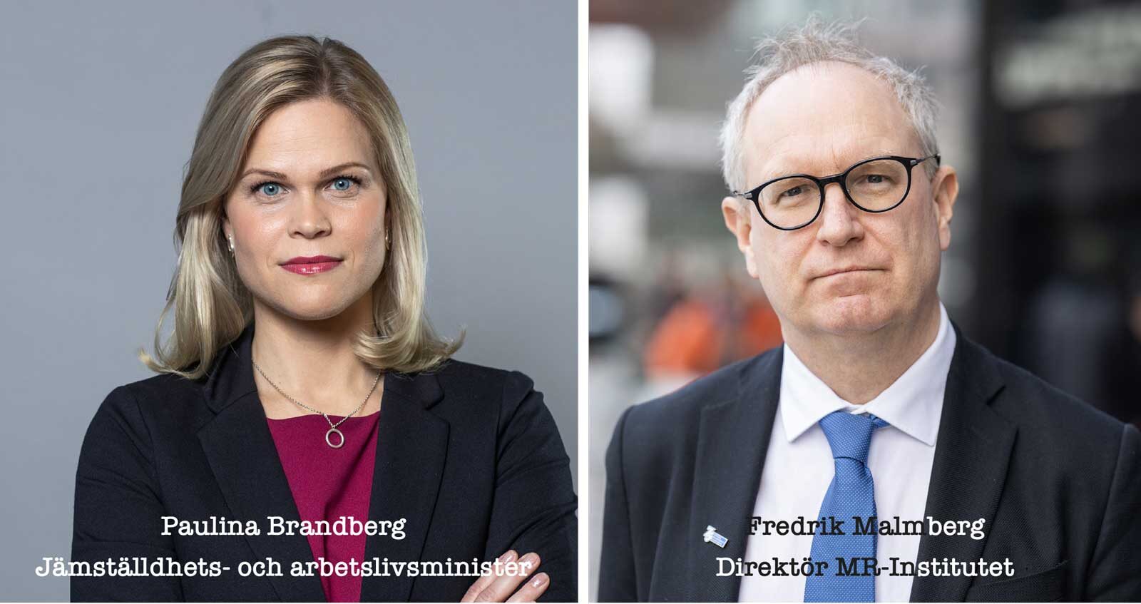 Paulina Brandberg och Fredrik Malmberg. Foton: Kristian Pohl och Linnea Bengtsson.
