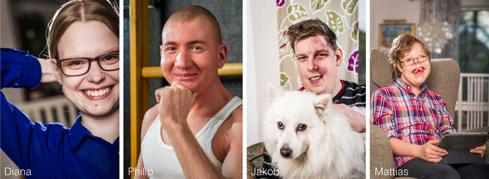 Diana, Philip, Jakob och Mattias. Foton: Jonas Forsberg.