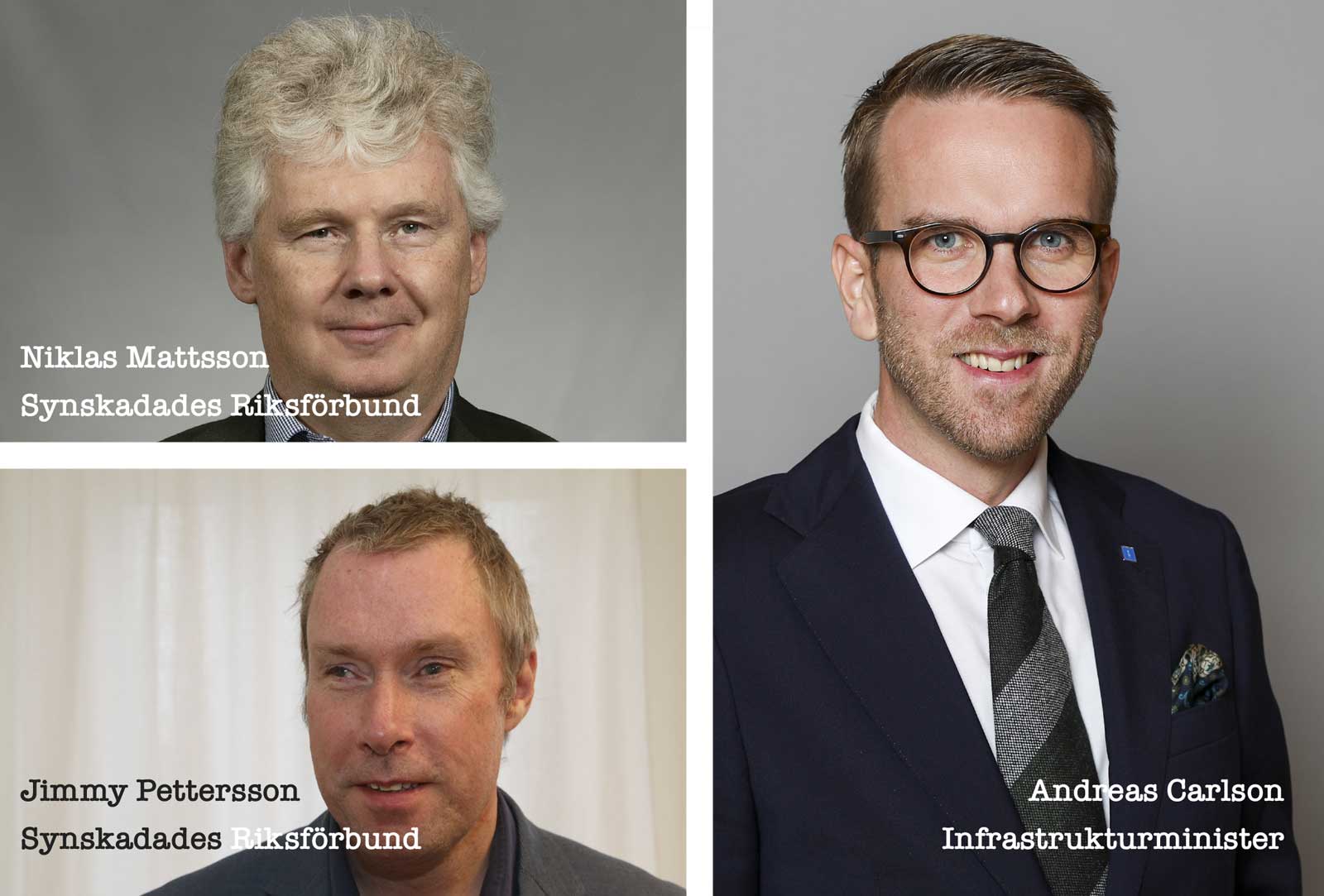 Niklas Mattsson, Andreas Carlson och Jimmy Pettersson (collage)