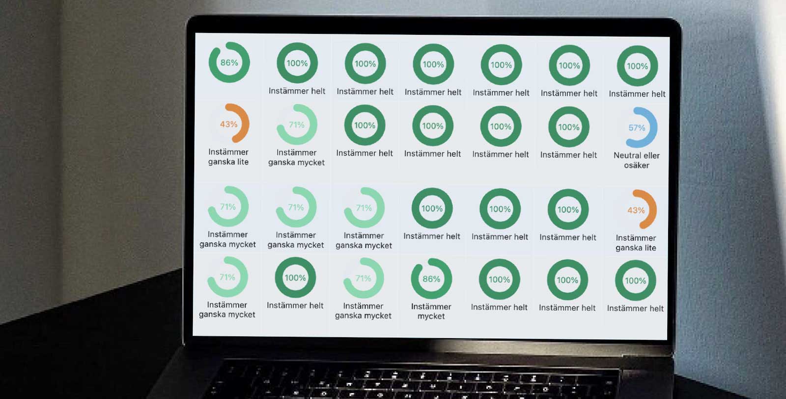 Politikbarometer på datorskärm