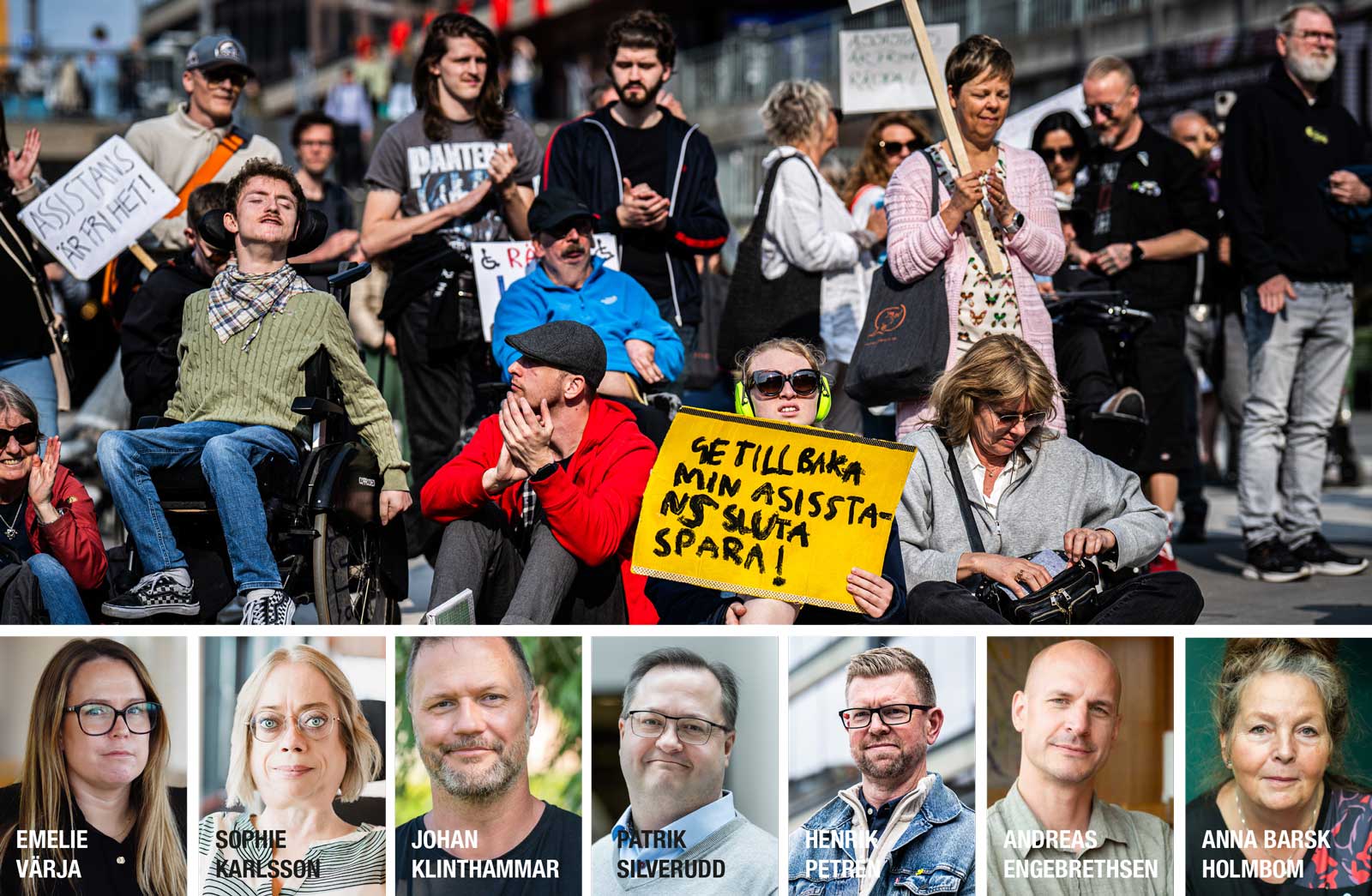 Emilie Värja, Sophie Karlsson, Johan Klinthammar, Patrik Silverudd, Henrik Petrén, Andreas Engebrethsen och Anna Barsk Holmbom.