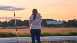 Flicka väntar. AI-skapad bild.