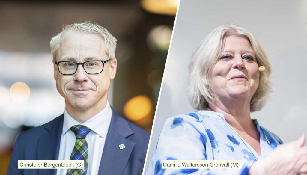 Christofer Bergenblock och Camilla Waltersson Grönvall.