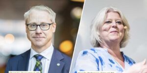 Christofer Bergenblock och Camilla Waltersson Grönvall.