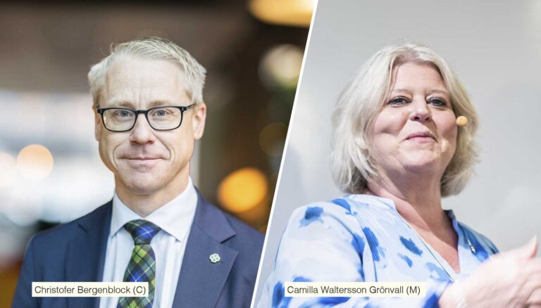 Christofer Bergenblock och Camilla Waltersson Grönvall.