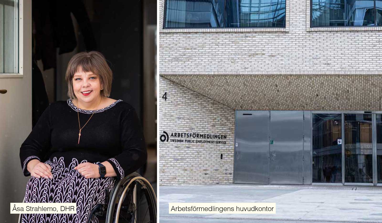 Åsa Strahlemo. Arbetsförmedlingen. Collage.