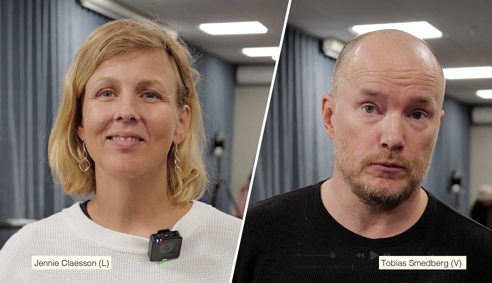 Jennie Claesson och Tobias Smedberg.