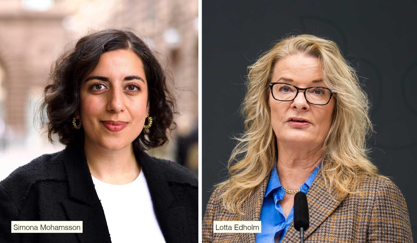 Simona Mohamsson och Lotta Edholm.