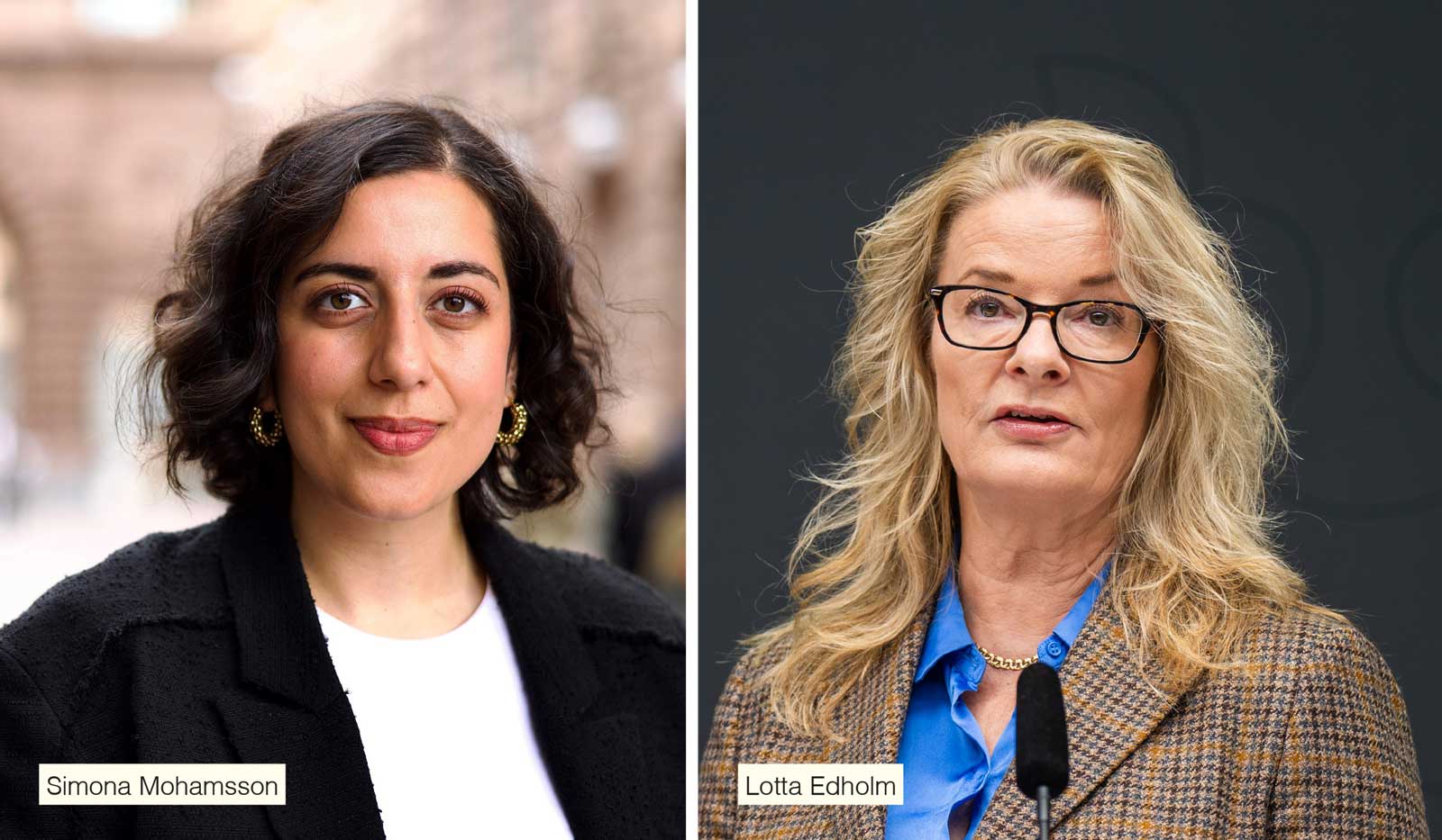 Simona Mohamsson och Lotta Edholm.