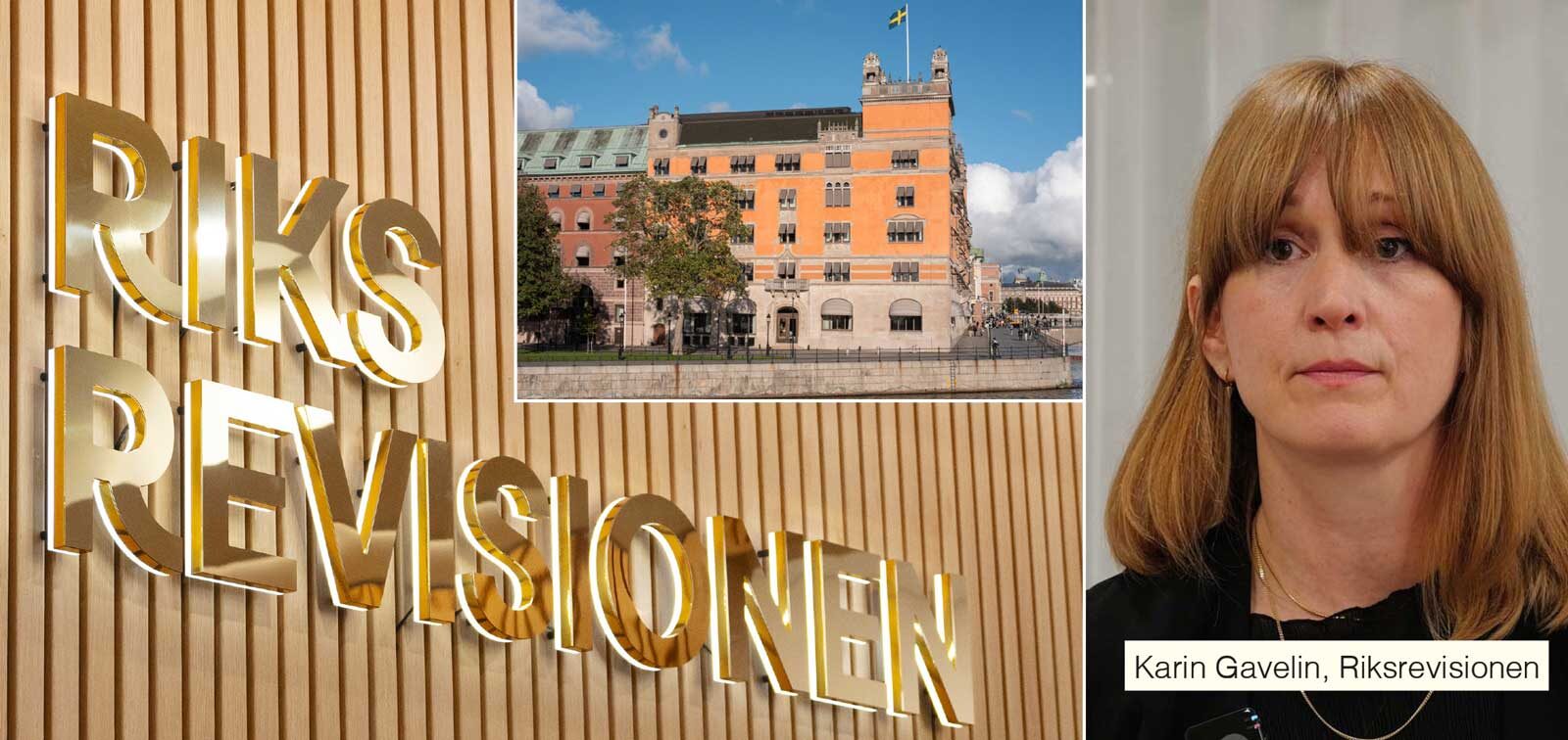 Karin Gavelin. Riksrevisionen. Rosenbad. Collage.
