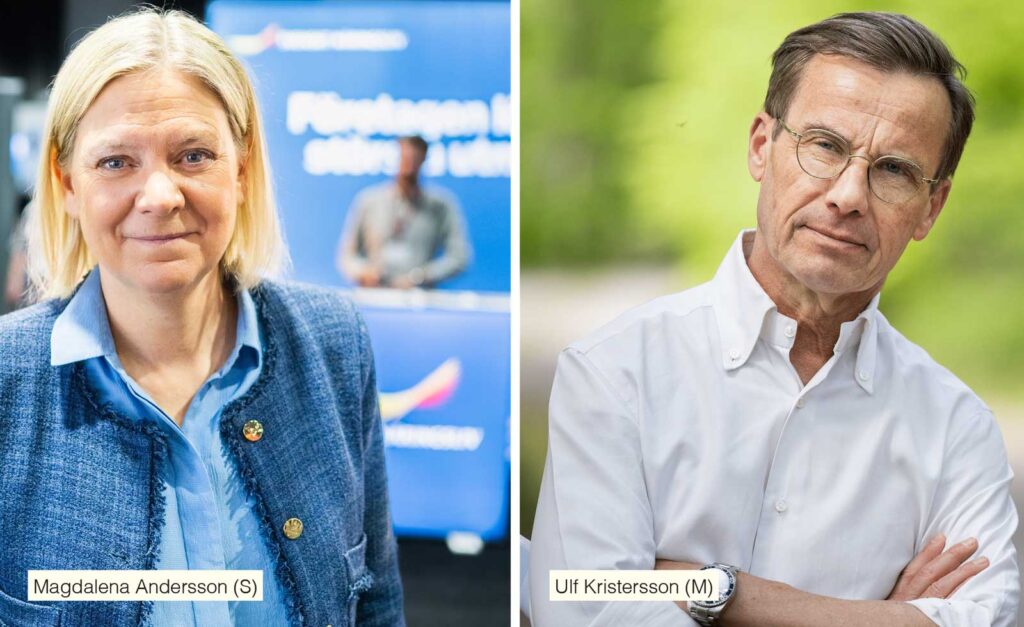 Magdalena Andersson och Ulf Kristersson. Foton: Linnea Bengtsson resp Ninni Andersson/Regeringskansliet.