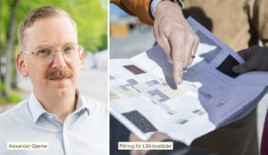 Byggnadsritning. Alexander Ojanne. Collage.