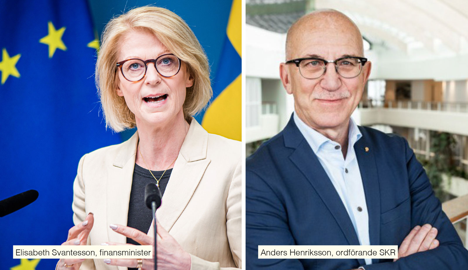 Elisabeth Svantesson (foto: Linnea Bengtsson) och Anders Henriksson (foto: Hans Alm)