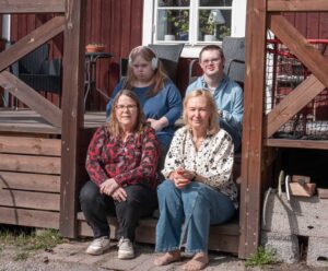 Från vänster: Ann-Sofie Fredriksson, Felicia, Lena Westerberg och Adam.