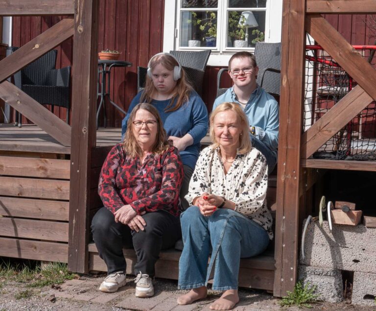 Från vänster: Ann-Sofie Fredriksson, Felicia, Lena Westerberg och Adam.