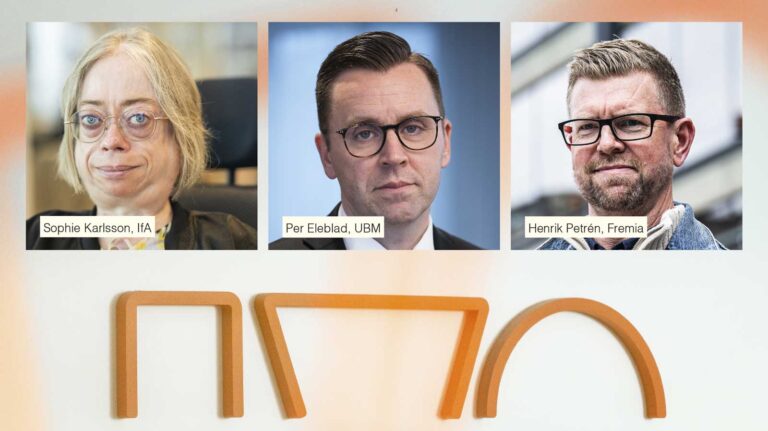 Sophie Karlsson, Per Eleblad, Henrik Petrén. IVO-skylt.