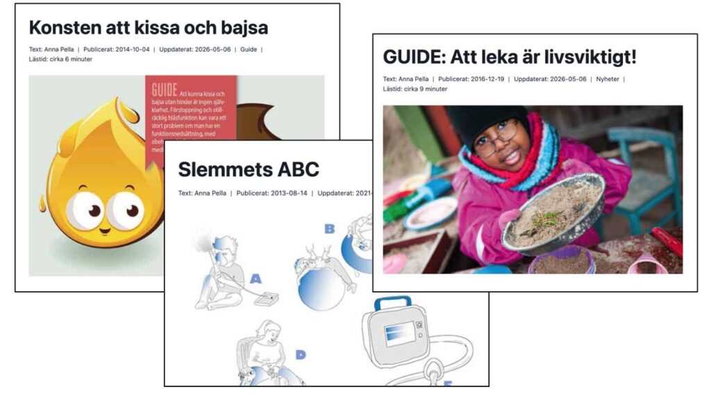 Guider om små barn med funktionsnedsättning.