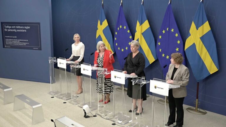 Jessica Stegrud (SD), Camilla Waltersson Grönvall (M), Camilla Brodin (KD) och Malin Danielsson (L).