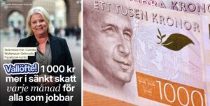 Collage: Camilla Waltersson Grönvall. Tusenlapp.
