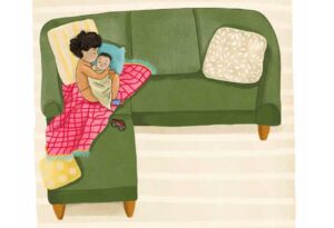 Syskon till barn med funktionsnedsättning. Illustration: Emma Ganslandt, Familj till familj