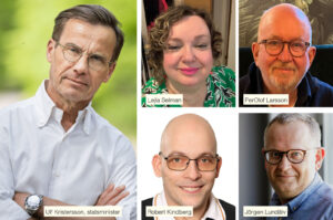 Ulf Kristersson, Lejla Selman, PerOlof Larsson, Jörgen Lundälv och Robert Kindberg.
