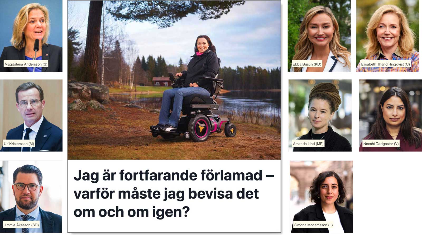 Partiledarna och Malin Lénström